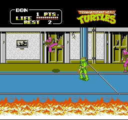 Teenage Mutant Hero Turtles II - The Arcade Game (Europe) In game screenshot